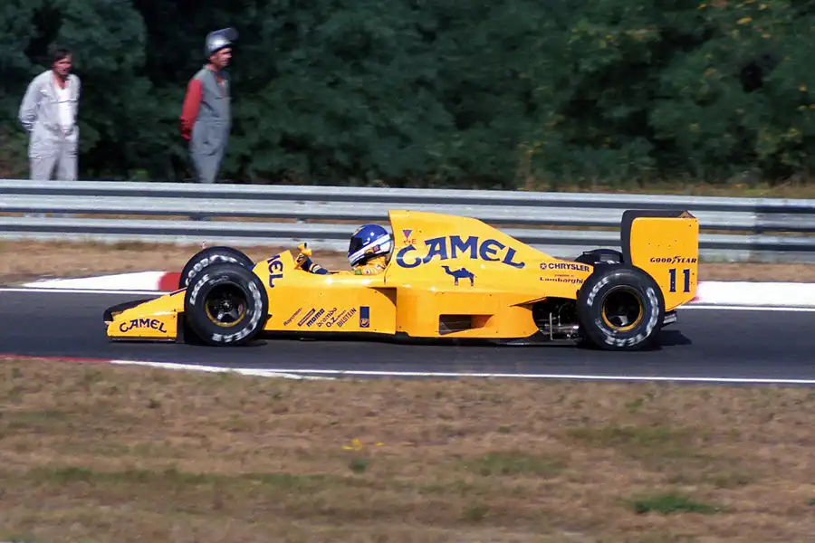 056 | 1990 | Budapest | Lotus-Lamborghini 102 | Derek Warwick | © carsten riede fotografie