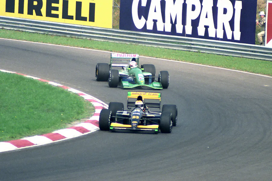 072 | 1991 | Budapest | Minardi-Ferrari M191 | Pierluigi Martini + Jordan-Ford Cosworth 191 | Andrea De Cesaris | © carsten riede fotografie