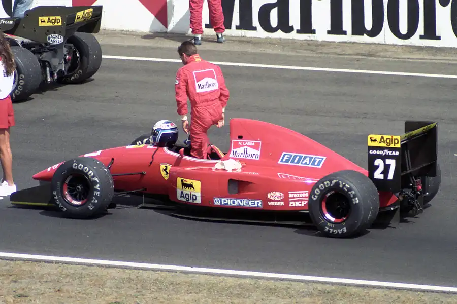 025 | 1992 | Budapest | Ferrari 500th Grand Prix Parade | Ferrari F92A | Nicola Larini | © carsten riede fotografie