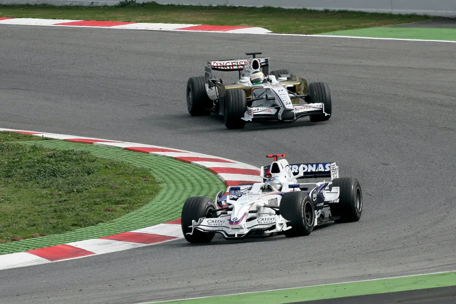 008 | 2008 | Barcelona | BMW Sauber-BMW F1.08 + Force India-Ferrari VJM01 | Nick Heidfeld + Giancarlo Fisichella | © carsten riede fotografie