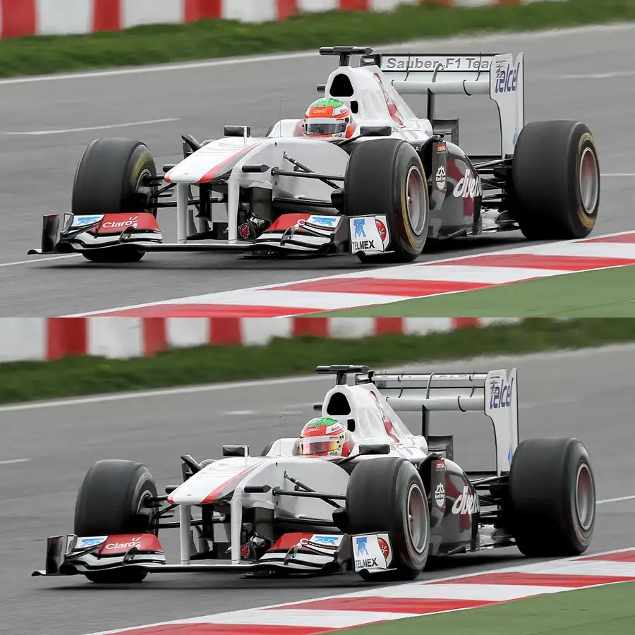 228 | 2011 | Barcelona | Sauber-Ferrari C30 | Technical Analysis – Drag-Reduction-System (DRS) – Adjustable Rear Wing | © carsten riede fotografie