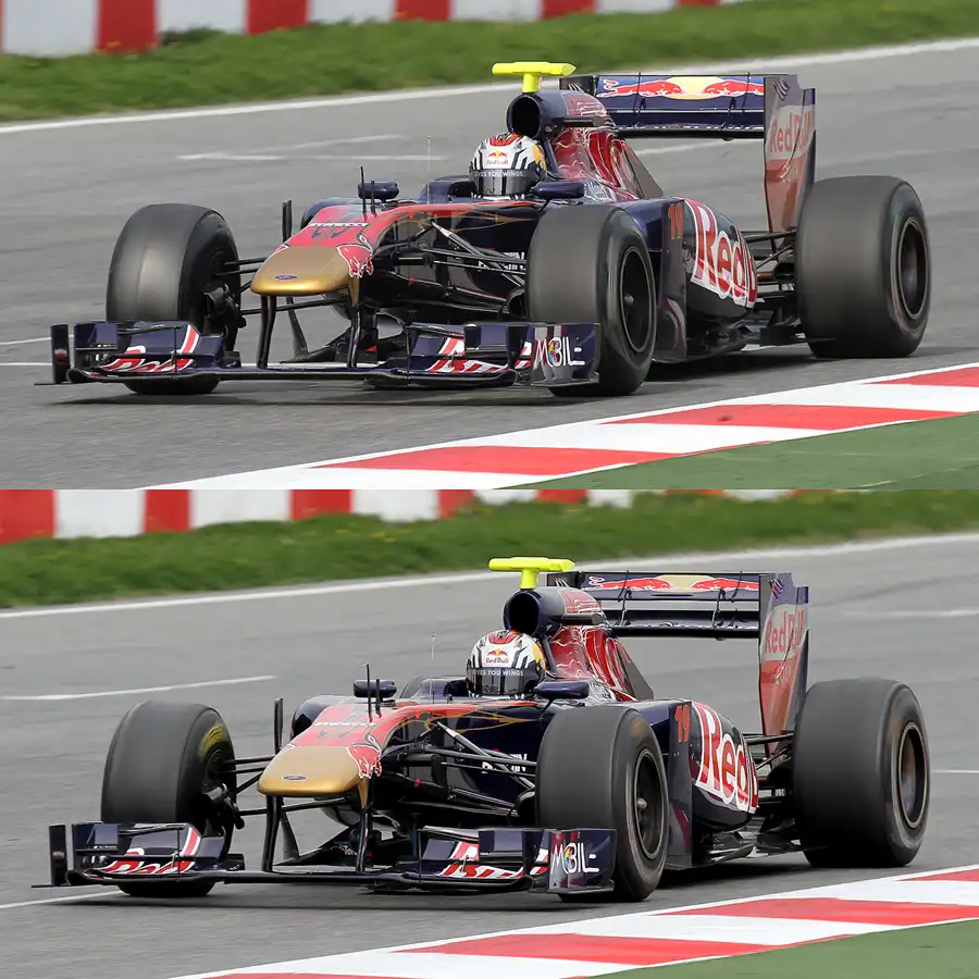 258 | 2011 | Barcelona | Toro Rosso-Ferrari STR6 | Technical Analysis – Drag-Reduction-System (DRS) – Adjustable Rear Wing | © carsten riede fotografie