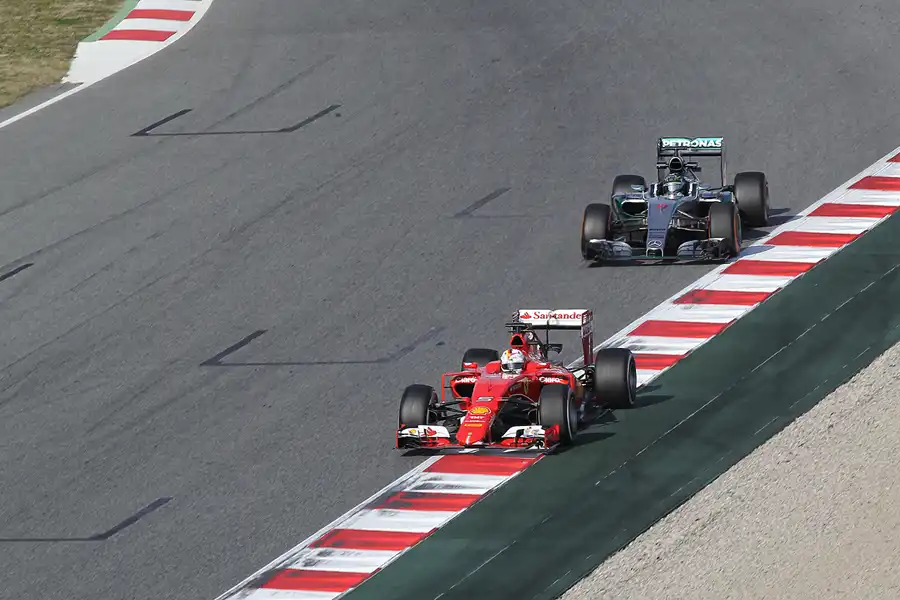 022 | 2015 | Barcelona | Ferrari SF15-T | Sebastian Vettel + Mercedes Benz F1 W06 Hybrid | Nico Rosberg | © carsten riede fotografie