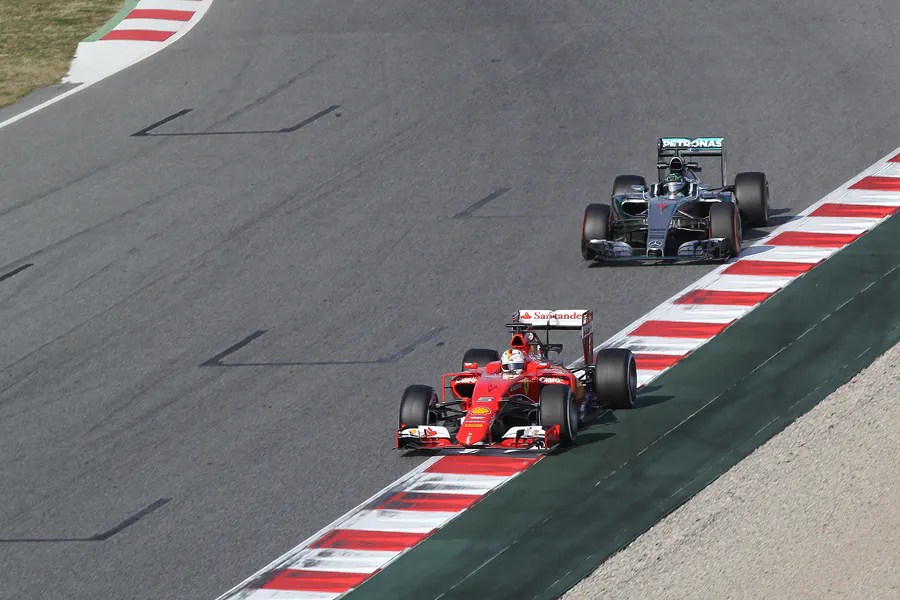 022 | 2015 | Barcelona | Ferrari SF15-T | Sebastian Vettel + Mercedes Benz F1 W06 Hybrid | Nico Rosberg | © carsten riede fotografie
