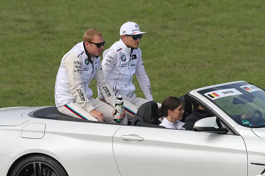 073 | 2015 | Motorsport Arena Oschersleben | DTM | Fahrerparade | Maxime Martin + Marco Wittmann | © carsten riede fotografie