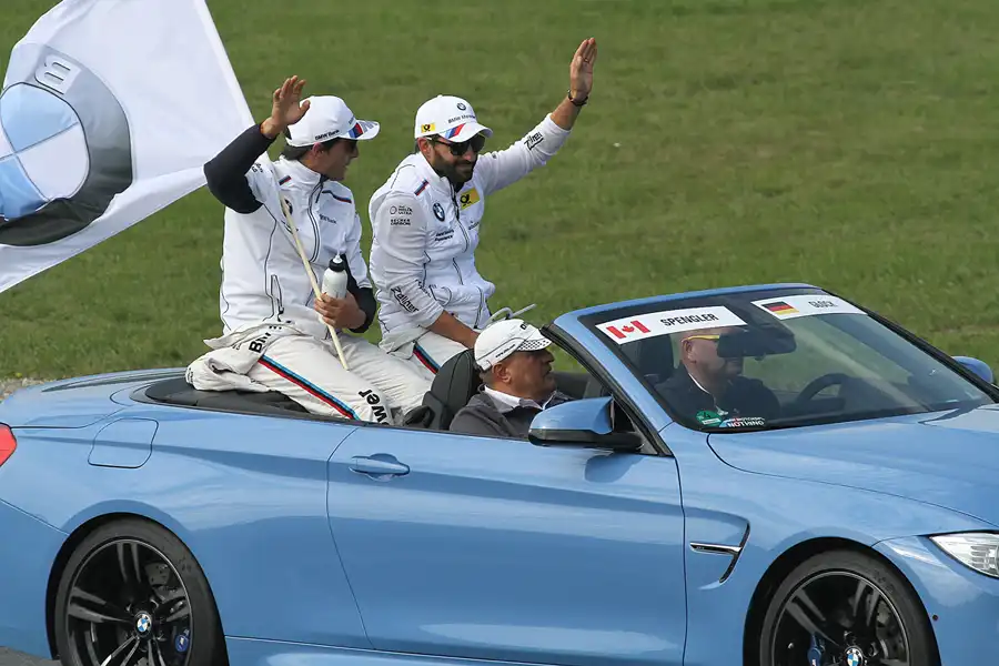 078 | 2015 | Motorsport Arena Oschersleben | DTM | Fahrerparade | Bruno Spengler + Timo Glock | © carsten riede fotografie