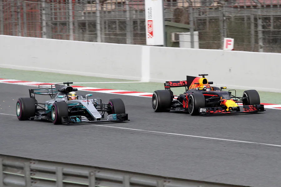 182 | 2017 | Barcelona | Mercedes-AMG F1 W08 EQ Power+ | Lewis Hamilton + Red Bull-TAG Heuer RB13 | Max Verstappen | © carsten riede fotografie