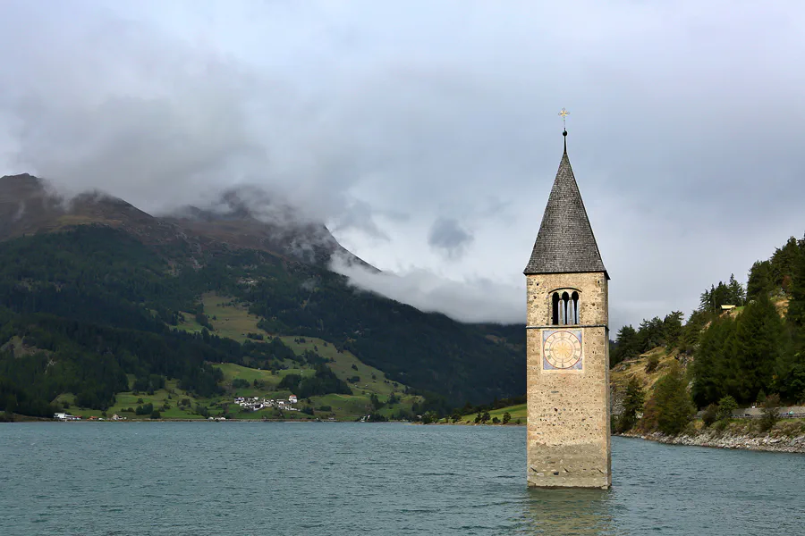 192 | 2019 | Reschensee | Kirchturm von Alt-Graun | © carsten riede fotografie