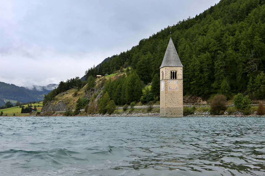 193 | 2019 | Reschensee | Kirchturm von Alt-Graun | © carsten riede fotografie
