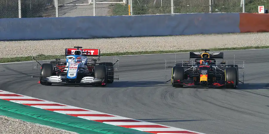 104 | 2020 | Barcelona | Williams-Mercedes-AMG FW43 | George Russell + Red Bull-Honda RB16 | Alexander Albon | © carsten riede fotografie