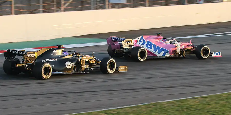 326 | 2020 | Barcelona | Renault R.S.20 | Daniel Ricciardo + Racing Point-Mercedes-AMG RP20 | Lance Stroll  | © carsten riede fotografie
