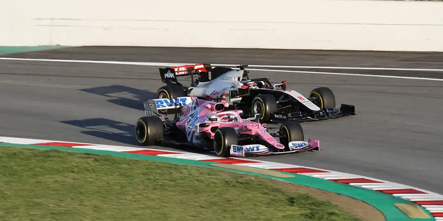084 | 2020 | Barcelona | Racing Point-Mercedes-AMG RP20 | Sergio Perez + Haas-Ferrari VF-20 | Romain Grosjean | © carsten riede fotografie